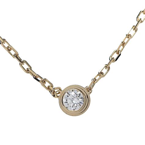 cartier chain necklace in yellow gold|cartier necklace one diamond.